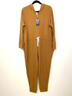 Smash + Tess NWT Harris Hoodie Romper Cinnamon Brown Bamboo Blend XL